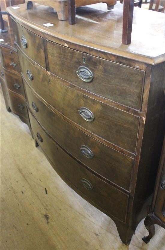 Regency mahogany bowfront chest